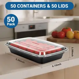50-Pack 24 oz Reusable Meal… — Photo 2