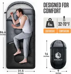 VENTURE 4TH Backpacking Sleeping Bag… — Photo 2