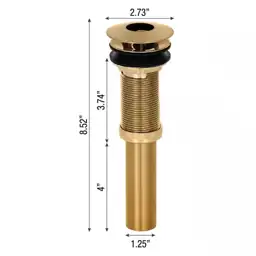 2-in-1 Brass Sink Drain -… — Photo 2