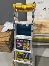 18ft Reach Aluminum 6-in-1 Multi-Max Pro Ladder, 375 lb Load, Type IAA ...