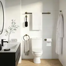 5-Piece Black Gold Bathroom Hardware… — Photo 2