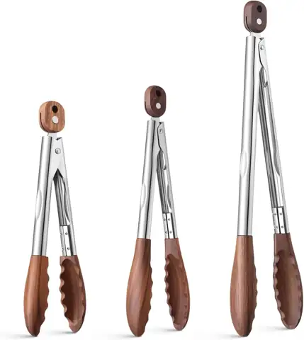 3 Pcs Wooden Tongs for… — Photo 1