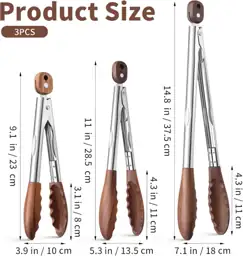 3 Pcs Wooden Tongs for… — Photo 2