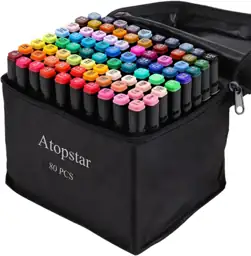 ATOPSTAR 80 Colors Alcohol Markers,… — Photo 1