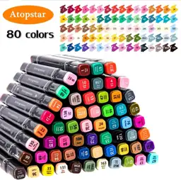 ATOPSTAR 80 Colors Alcohol Markers,… — Photo 2