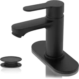 BELZ Black Bathroom Faucet, Lead-Free… — Photo 1