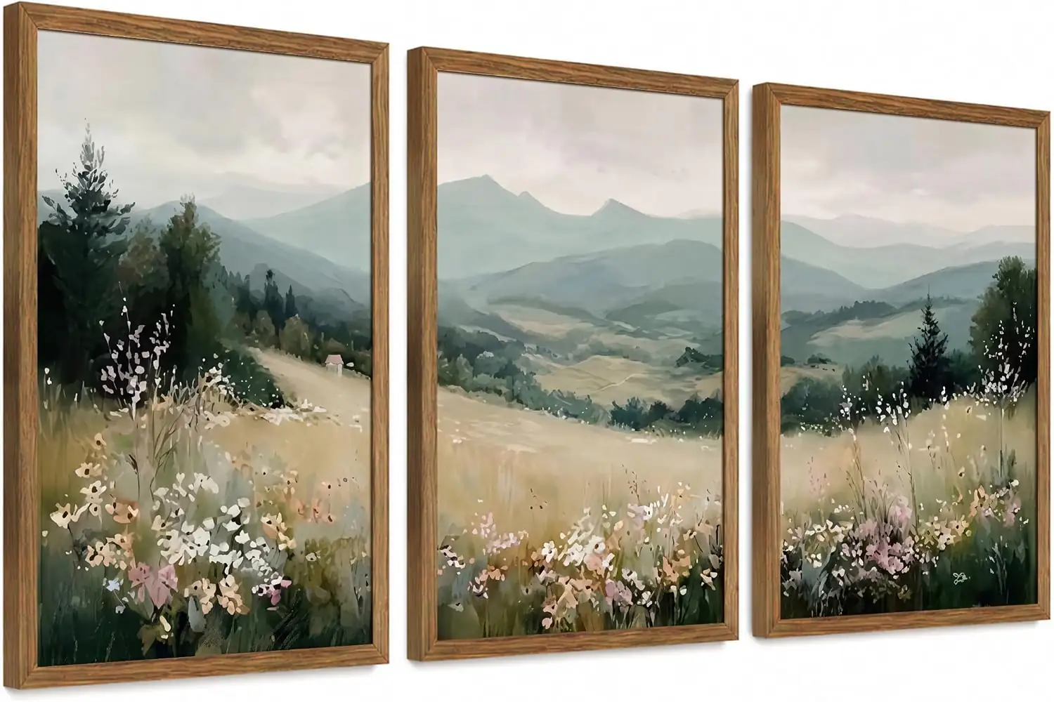 Minimalist Mountain Triptych Wall Art… — Photo 1