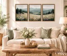 Minimalist Mountain Triptych Wall Art… — Photo 2