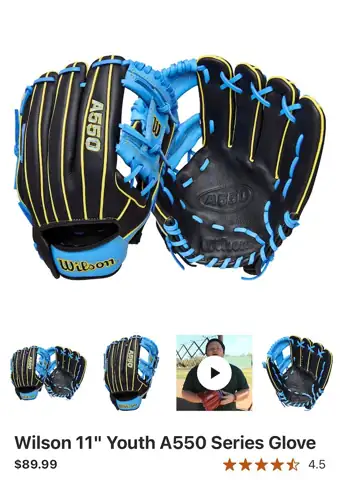 Wilson a550 glove — Photo 1