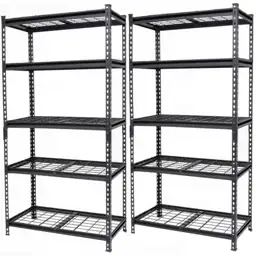2-Pc 5-Tier Metal Adjustable Garage… — Photo 1