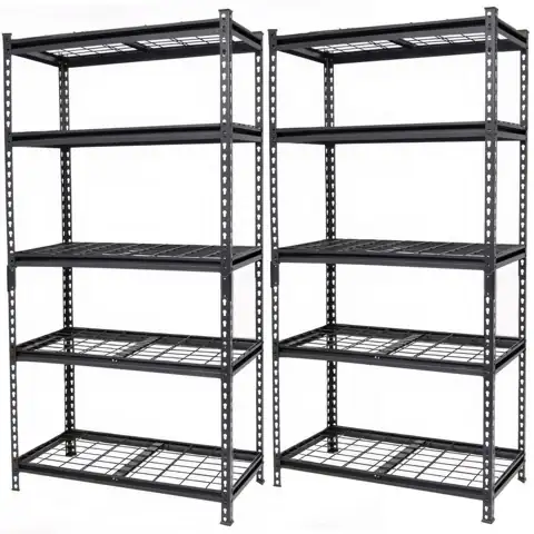 2-Pc 5-Tier Metal Adjustable Garage… — Photo 1