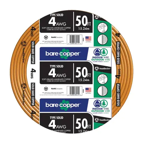 Southwire 50-ft 4-Gauge Solid Soft… — Photo 1