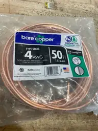 Southwire 50-ft 4-Gauge Solid Soft… — Photo 3