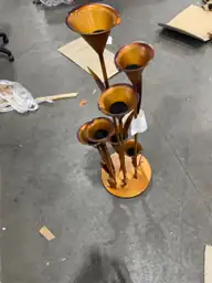 Metal Sculptural Multi-Tiered Flower Water… — Photo 3