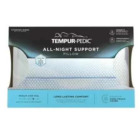 Tempur-Pedic All-Night Support Bed Pillow… — Photo 1
