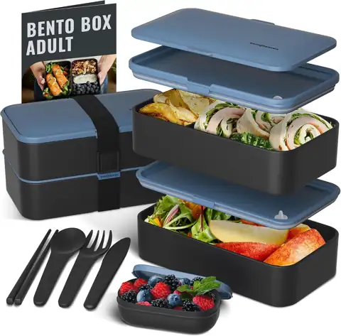 Bentoheaven Bento Box Adult, Stackable… — Photo 1