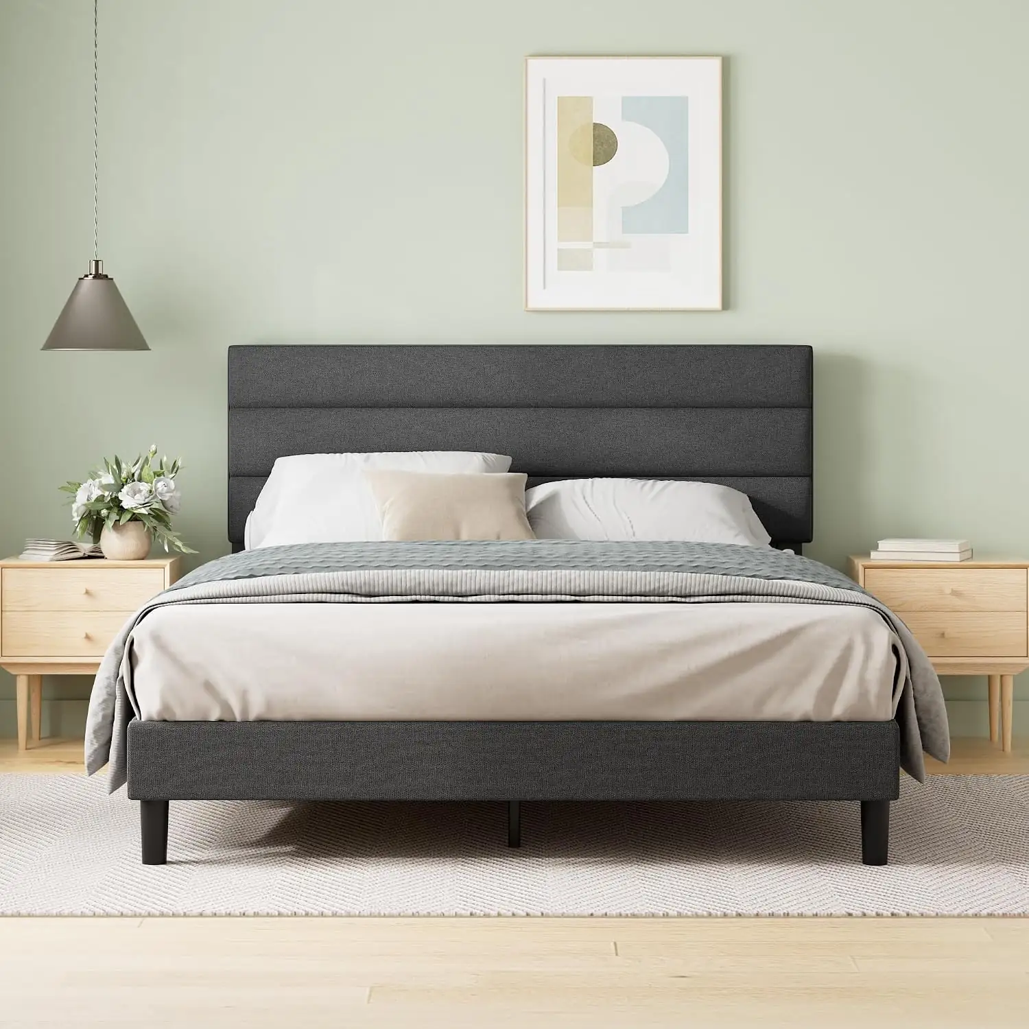Zinus Piper Upholstered Platform Bed… — Photo 1