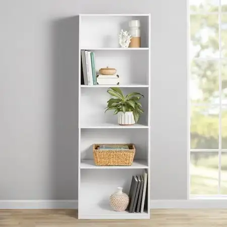 Mainstays 5-Shelf Bookcase with Adjustable… — Photo 1