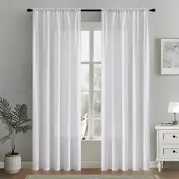 MIULEE White Semi Sheer Privacy… — Photo 2