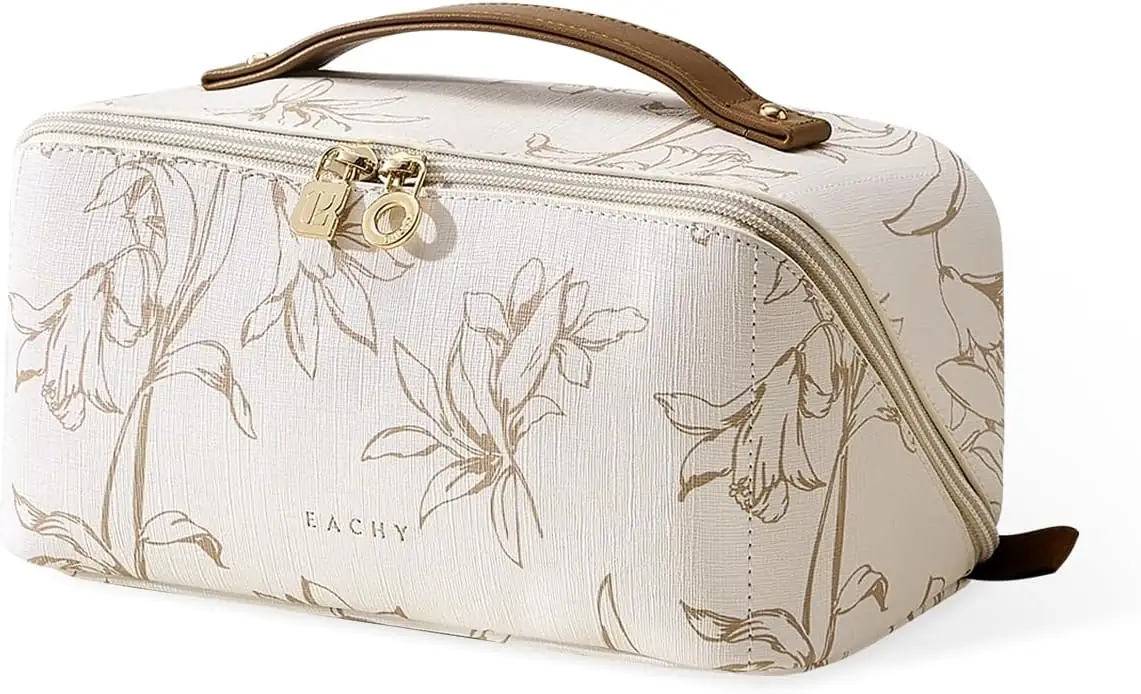EACHY Travel Makeup Bag, Floral… — Photo 1
