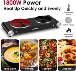 Cusimax 1800W Hot Plate, Double… — Photo 2
