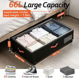 Tsinglax 66L 2-Pack,Under Bed Storage… — Photo 2