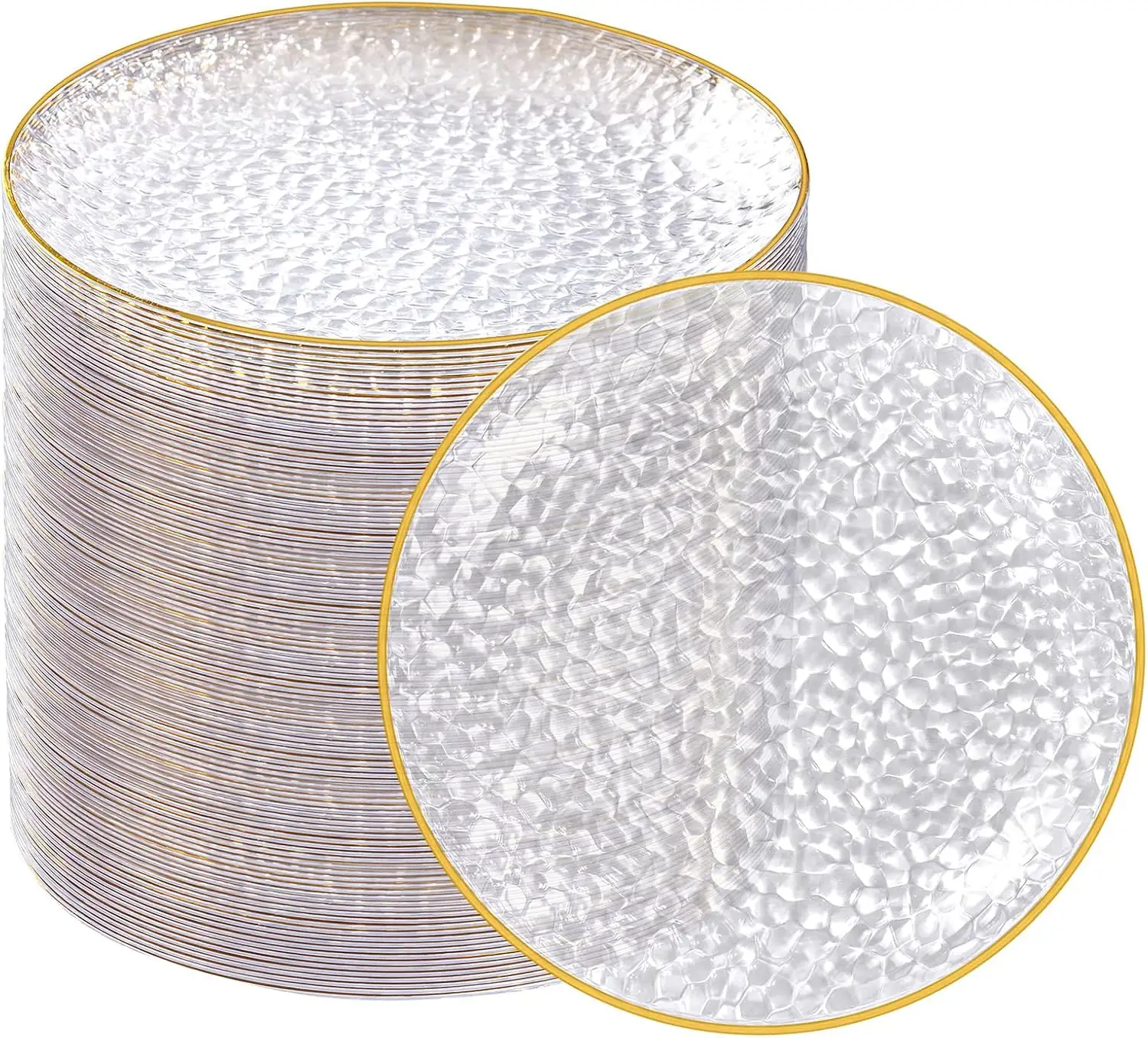 Rubtlamp 100-Pack Clear Gold Plastic… — Photo 1
