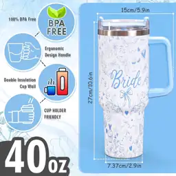Whaline 40oz Bride Tumbler with… — Photo 2
