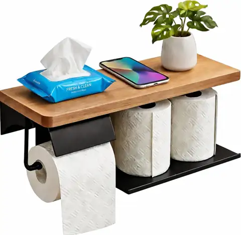 Double Toilet Paper Holder with… — Photo 1