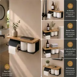 Double Toilet Paper Holder with… — Photo 2