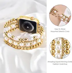 AIRSPO Gold Beaded Bracelet Compatible… — Photo 2