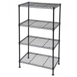 Black 4-Tier Heavy-Duty Steel Freestanding… — Photo 1