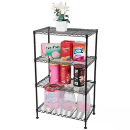 Black 4-Tier Heavy-Duty Steel Freestanding… — Photo 2