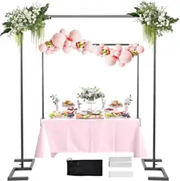 8.2FT Square Wedding Arch,Metal Backdrop… — Photo 1