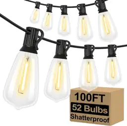 Brightever 100FT Outdoor String Lights… — Photo 1