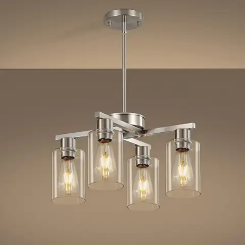 4-Light Brushed Nickel Dining Room… — Photo 1
