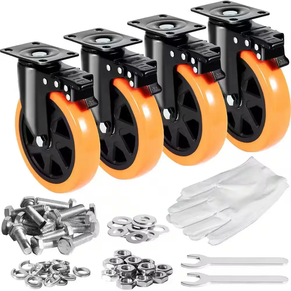 Caster Wheels, 6 in. Swivel… — Photo 1