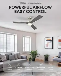 VONLUCE Wood Ceiling Fan with… — Photo 2