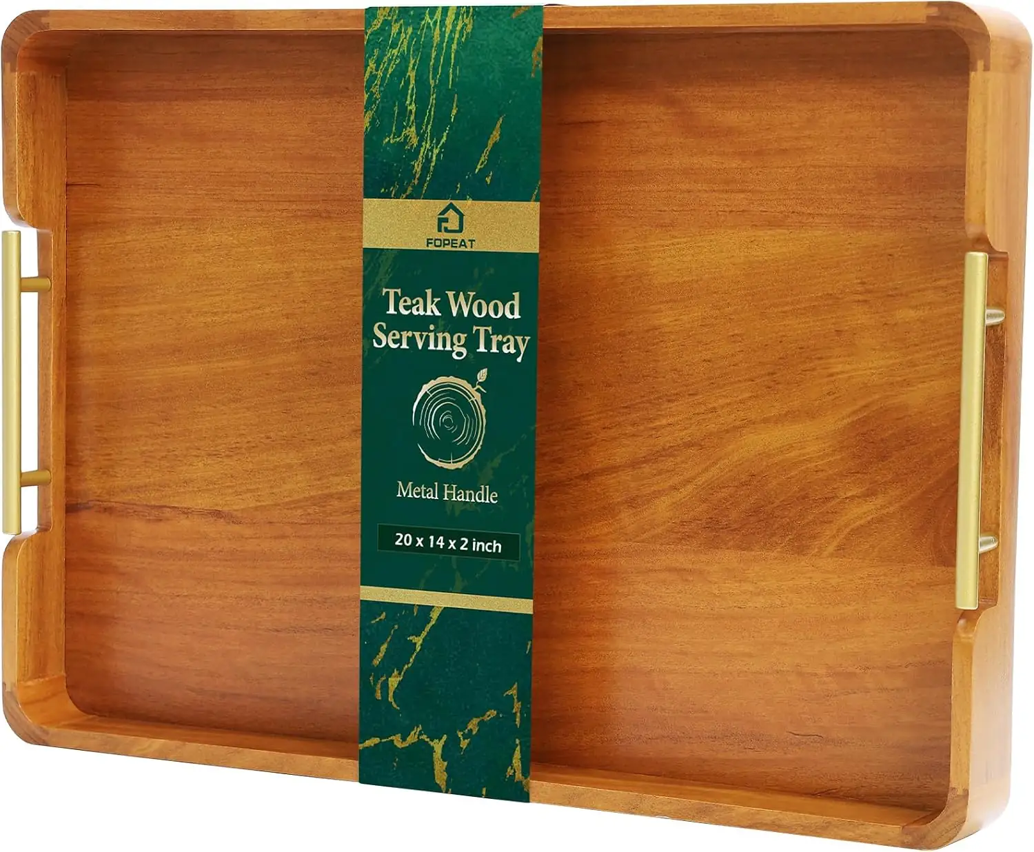 Solid Teak Wood Serving Tray… — Photo 1