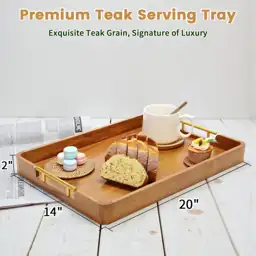 Solid Teak Wood Serving Tray… — Photo 2