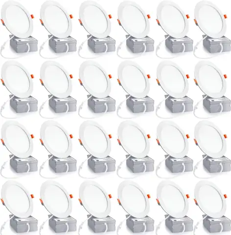 24 Pack 6-Inch LED Recessed… — Photo 1