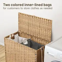 Laundry Hamper with Wheels, 39.6… — Photo 2