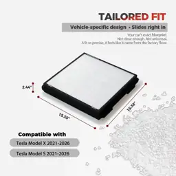 HEPA Air Filter for Tesla Model X Model S 2021-2026 (1-pack) | Triangle ...
