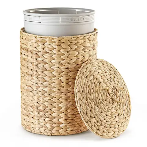 BLUEWEST Wicker Bathroom Trash Can… — Photo 1