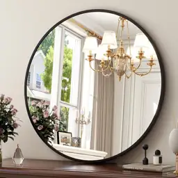 XRAMFY 24 Inch Round Mirror-Black… — Photo 1