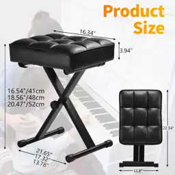 Takira Keyboard Bench Adjustable Piano… — Photo 2