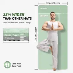 CAMBIVO Extra Wide Yoga Mat… — Photo 2
