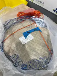 Palmyth Wire Grid Bottom Crab Nets Two Ring Crab Kit with Harness and ...