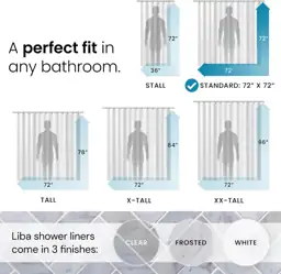 LiBa Shower Curtain PEVA 8G,… — Photo 2