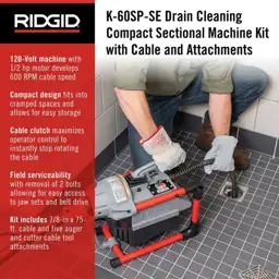 K-60SP-SE Compact Sectional Drain Cleaning… — Photo 2